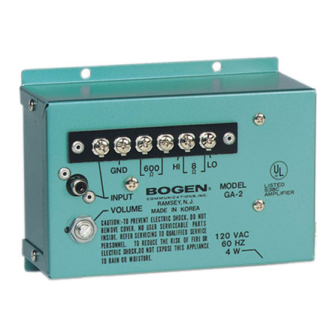 Bogen GA2 Installation and use manual