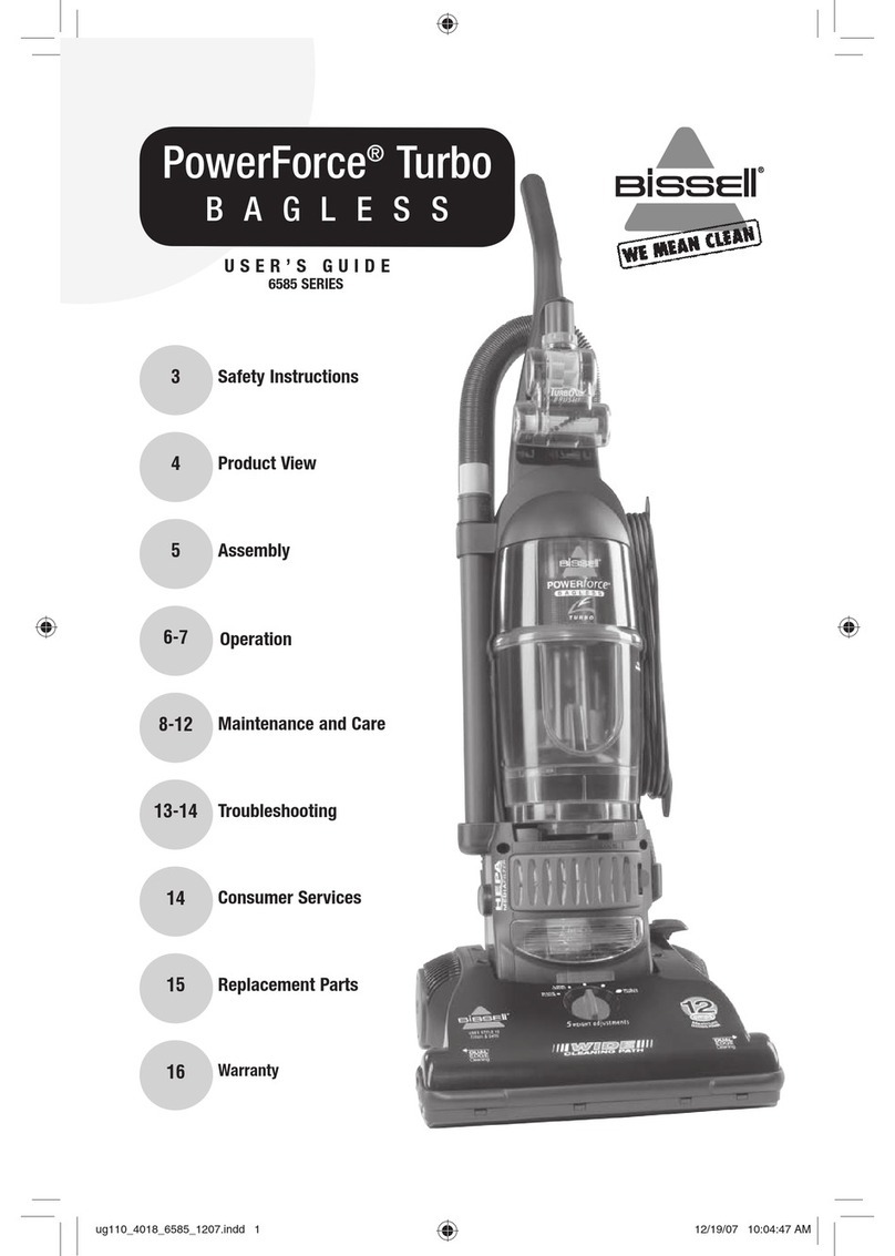 Bissell Powerforce Bagless Turbo 6585 Series user guide