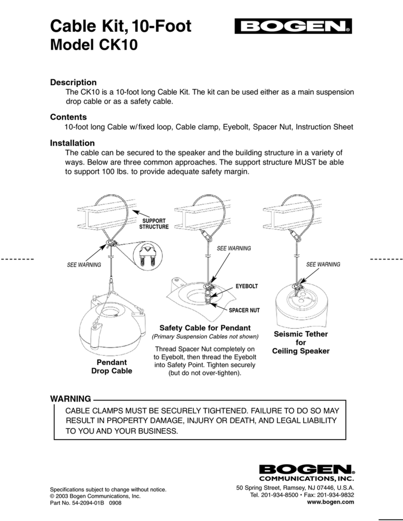 Bogen CK10 User manual