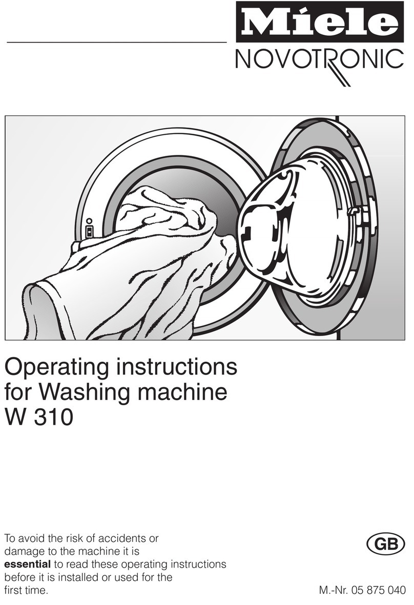Miele W 310 operating instructions