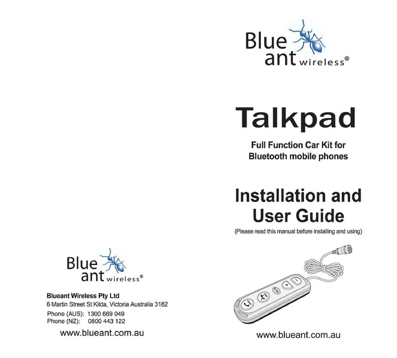 Blueant Talkpad Installation and user guide