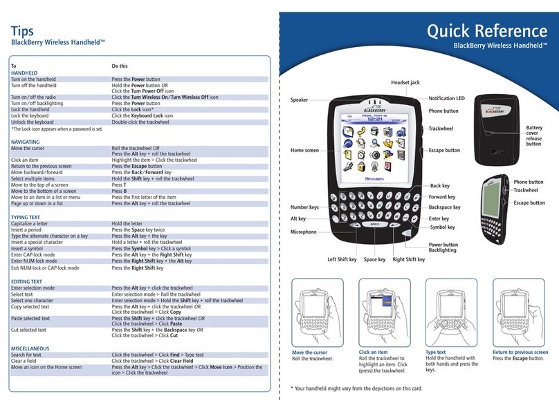 Blackbe;rry 7780 Wireless Handheld User manual