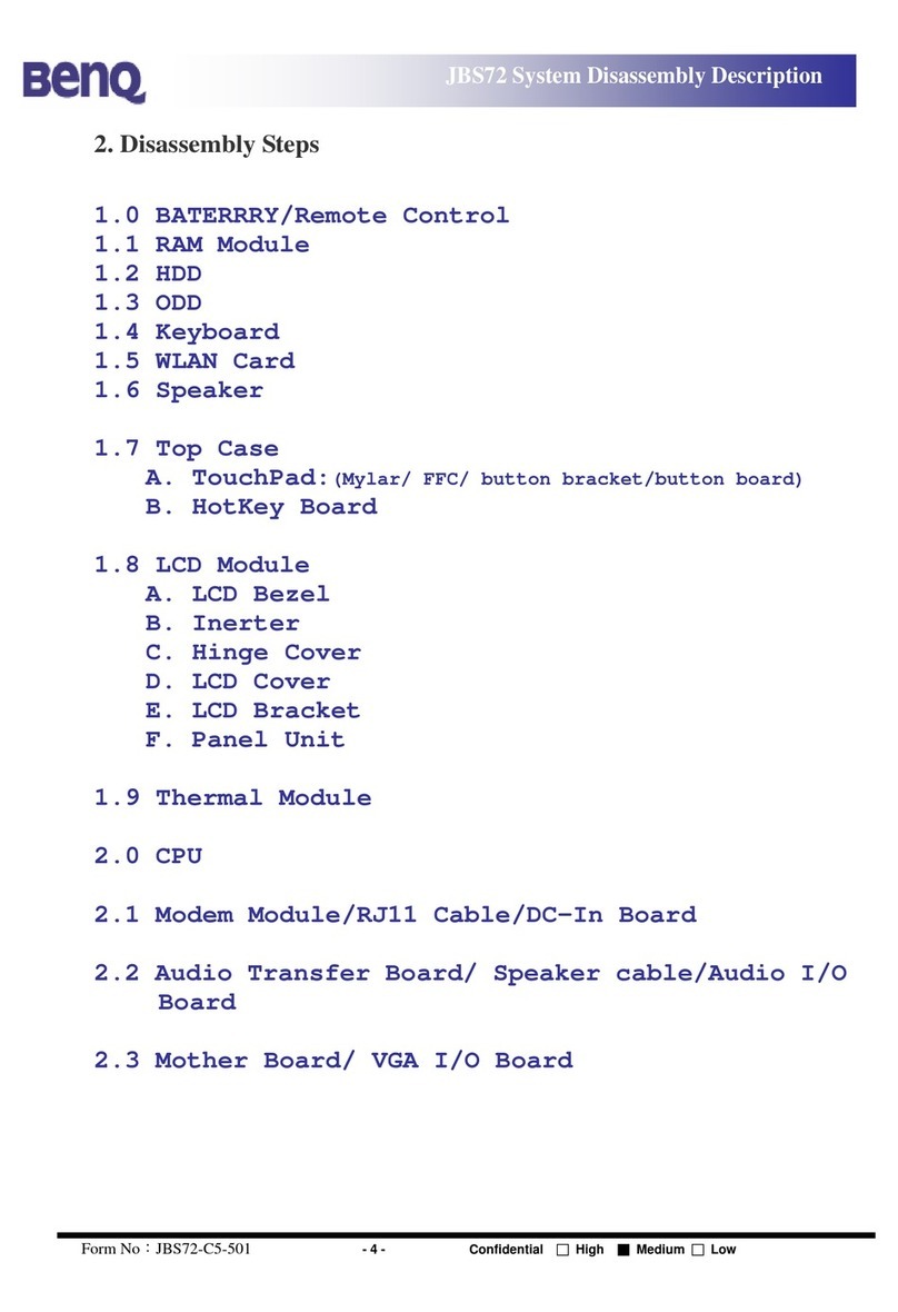 BenQ JBS72 User manual