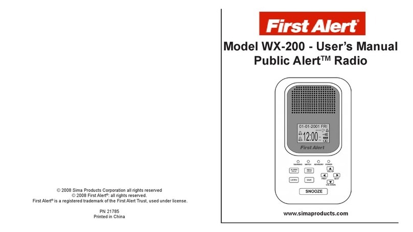 First Alert PUBLIC ALERT WX-200 User manual