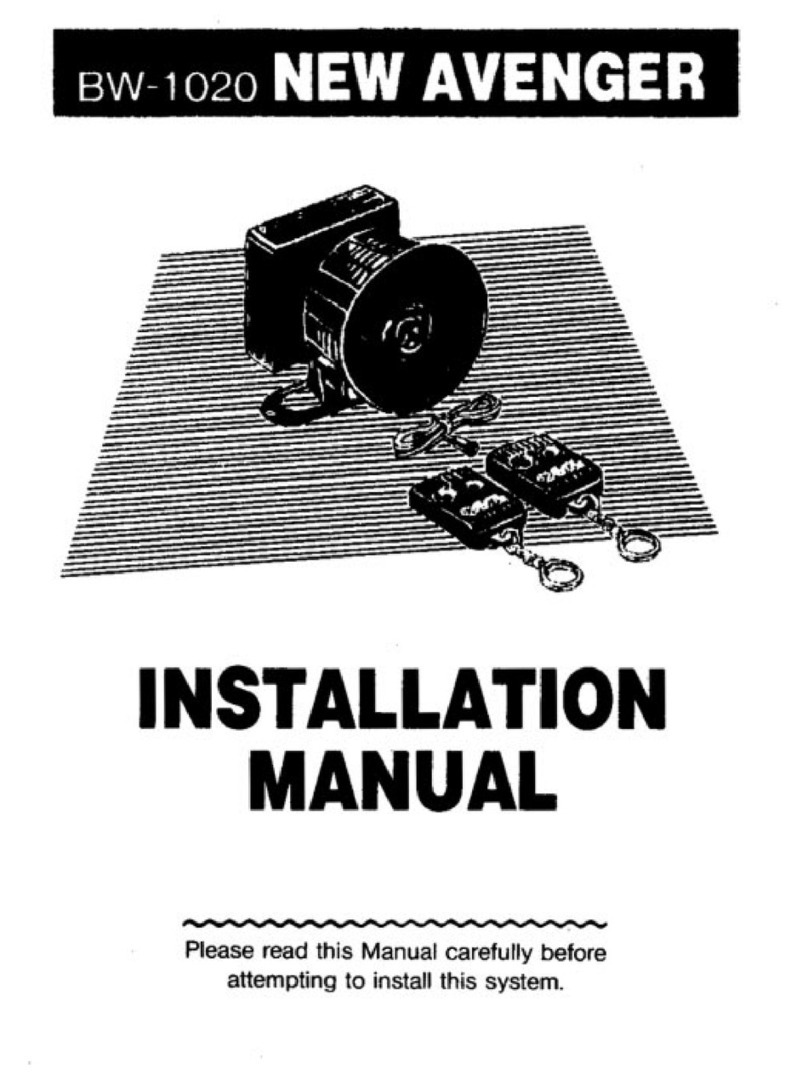 Black Widow BW-1020 NEW AVENGER installation manual