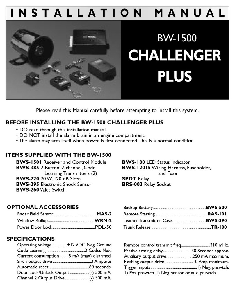 Black Widow BW-1500 CHALLENGER PLUS User manual
