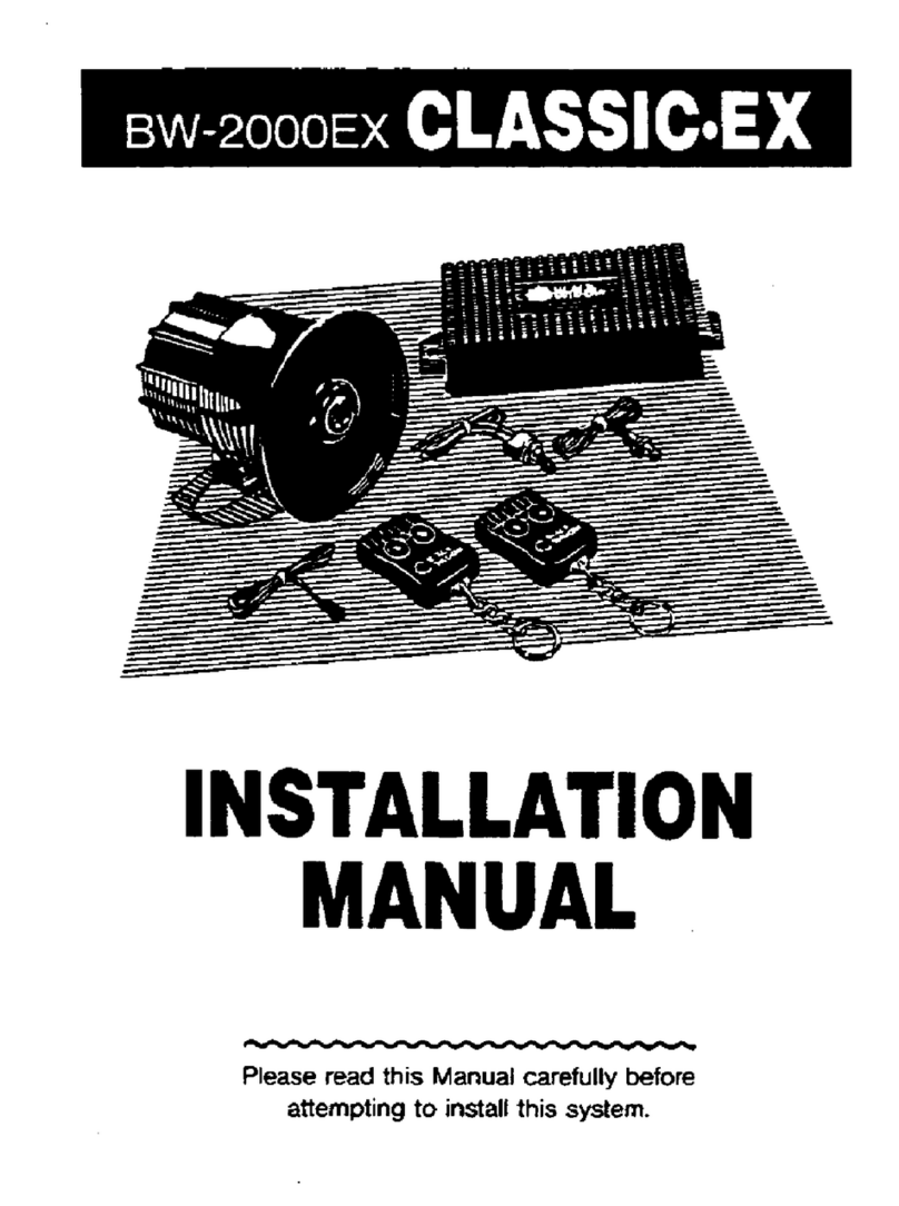 Black Widow BW-2000EX CLASSIC-EX installation manual