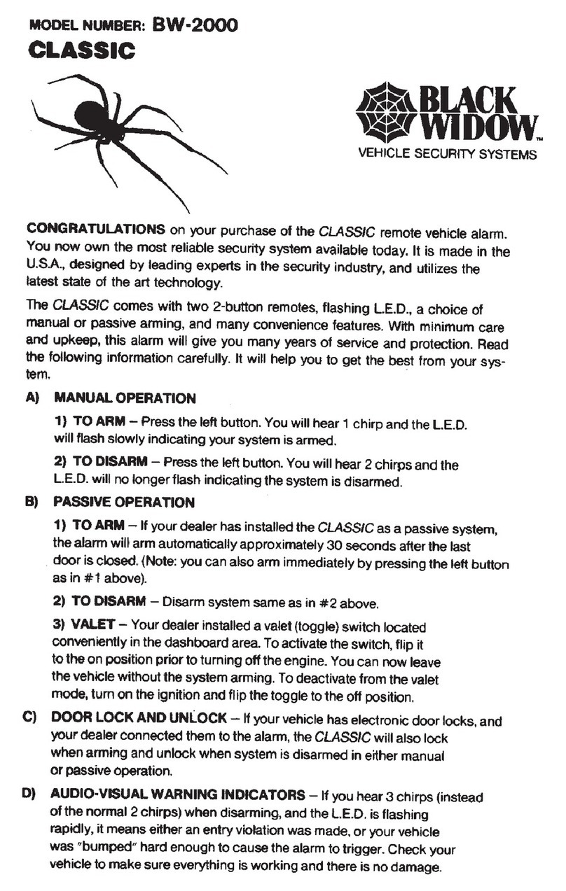 Black Widow BW-2000 CLASSIC User manual