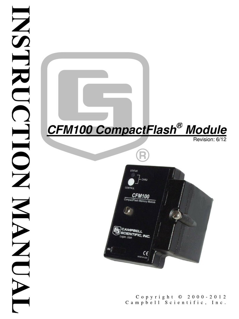 Campbell CompactFlash CFM100 instruction manual