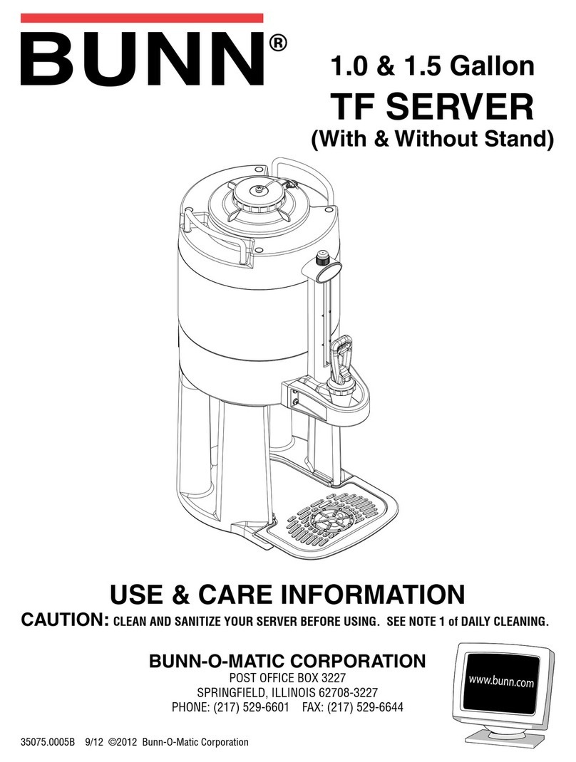 Bunn Single TF Owner's manual