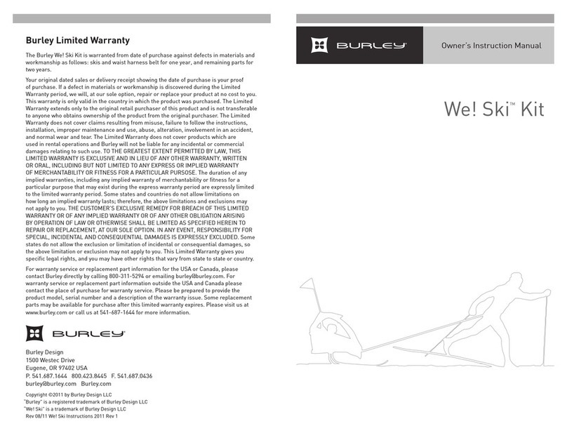 Burley We! Ski Kit Owner's instruction manual