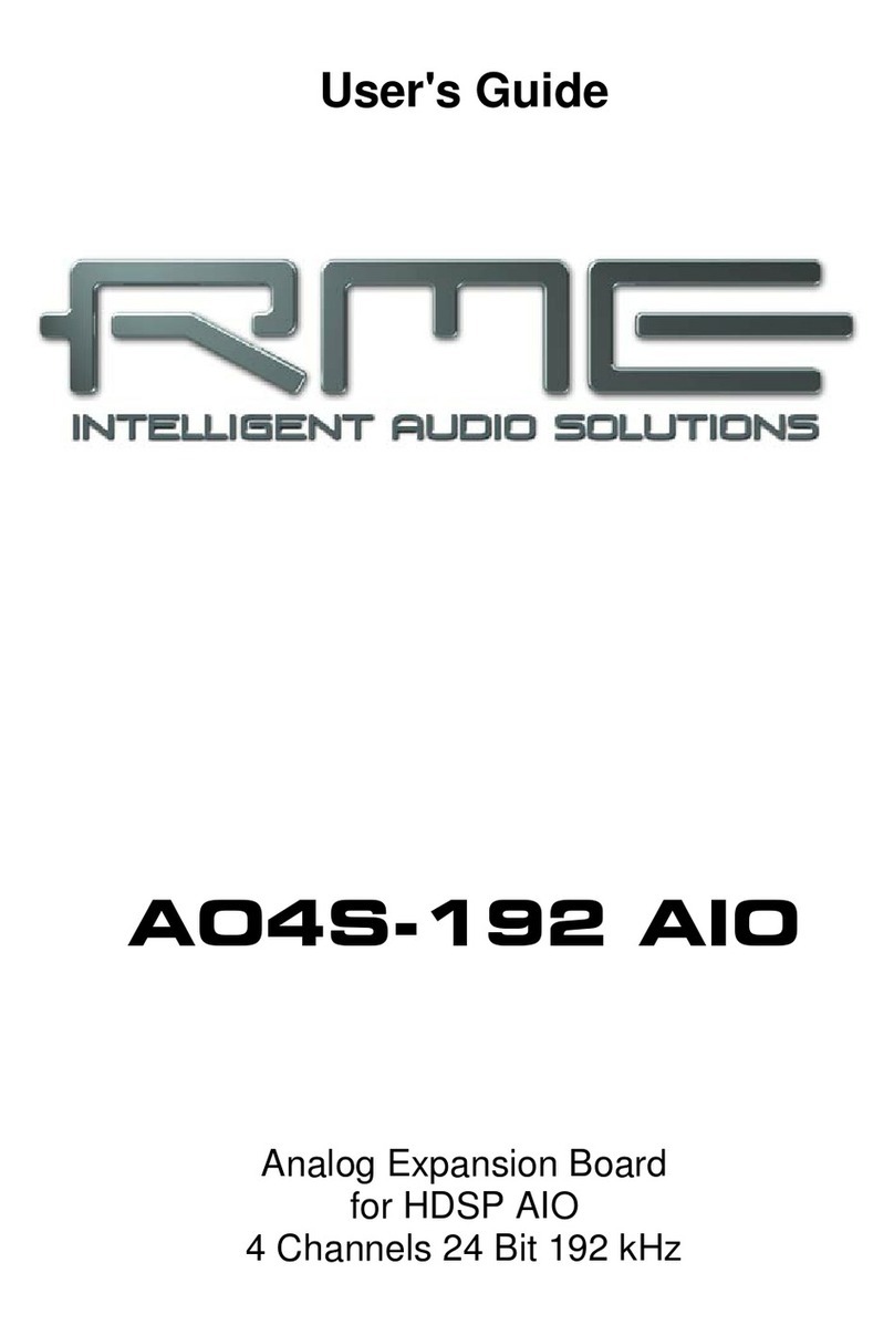 RME Audio AO4S-192 AIO user guide