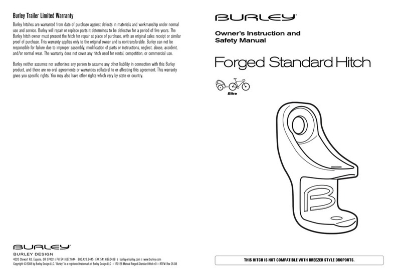 Burley Forged Standard Hitch Owner's instruction and safety manual