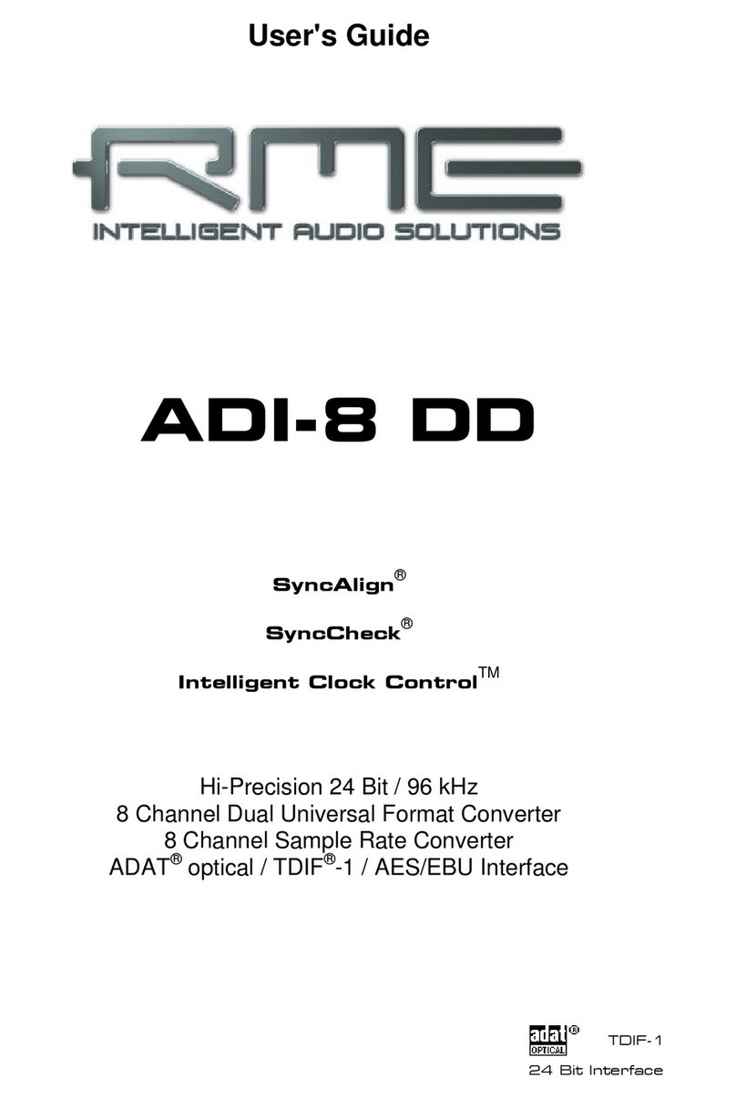 RME Audio ADI-8 DD user guide