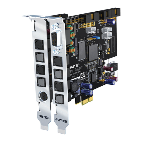 RME Audio Hammerfall HDSPe RayDAT user guide