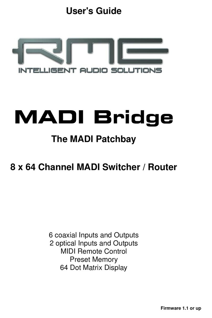 RME Audio MADI Bridge user guide