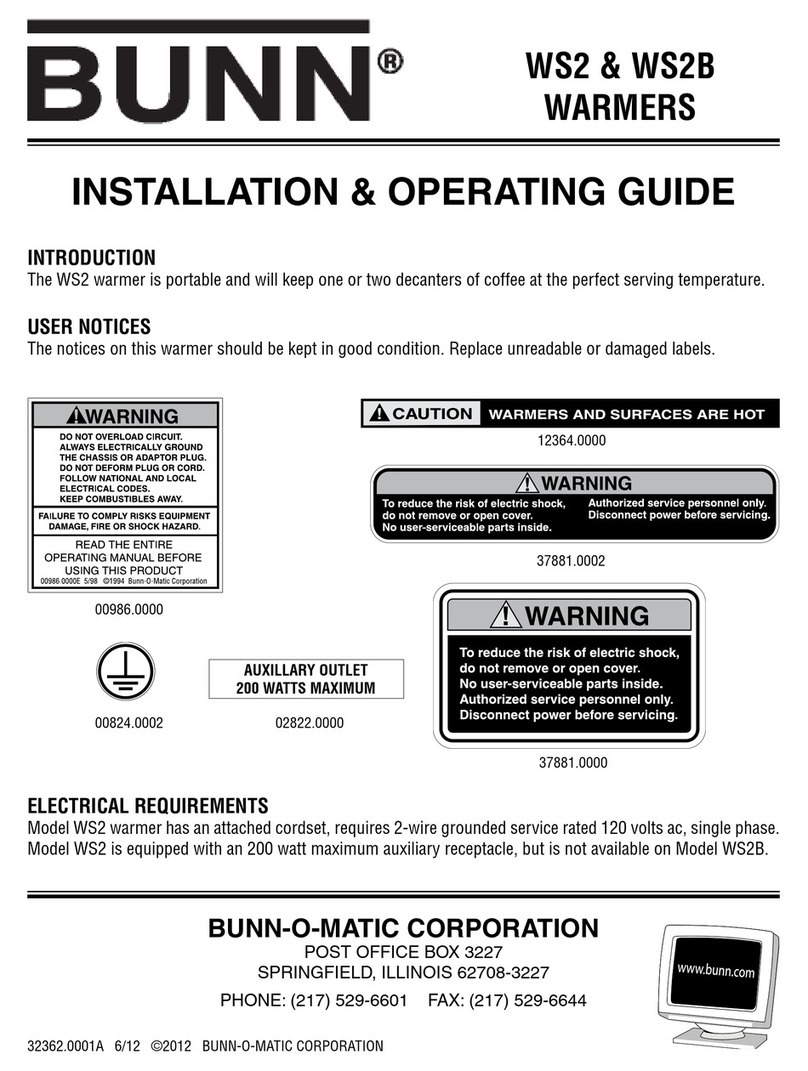 Bunn WS2 Troubleshooting guide
