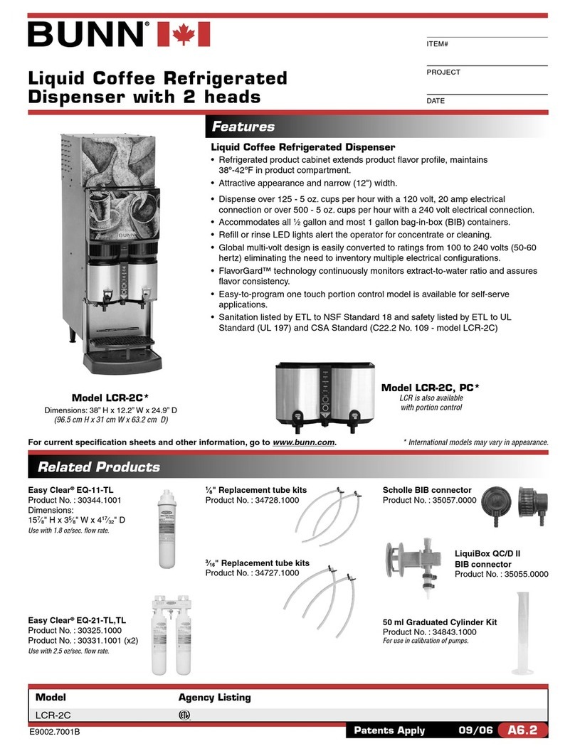 Bunn LCR-2C User manual