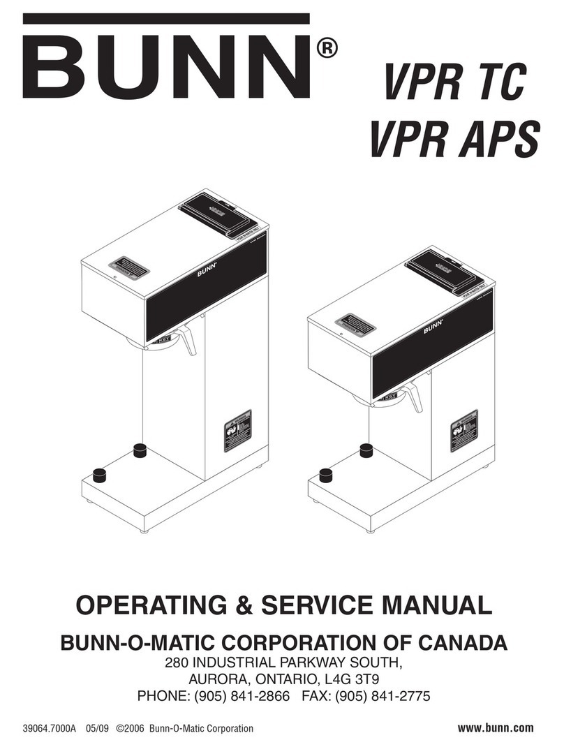 Bunn VPR TC Instruction and safety manual