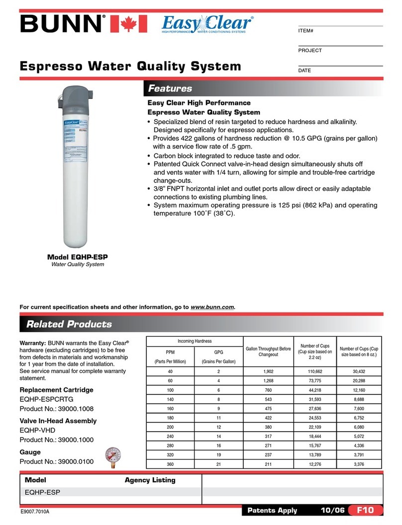 Bunn EASY CLEAR EQHP-ESP specification