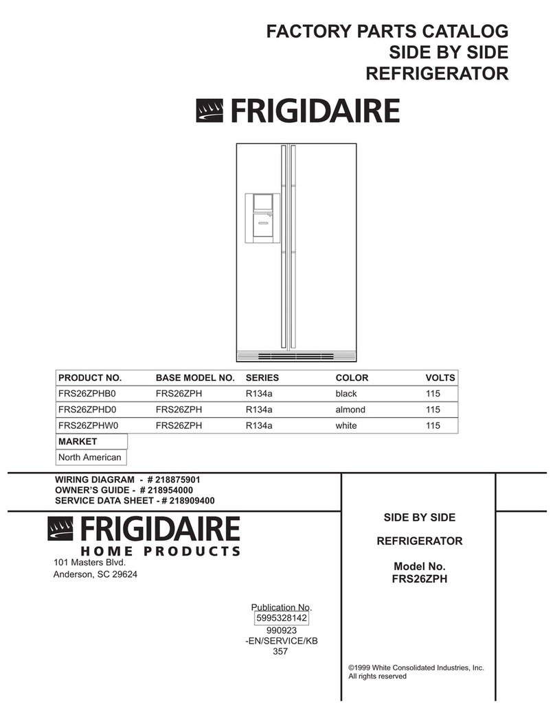 Frigidaire FRS26ZPH Factory parts catalog