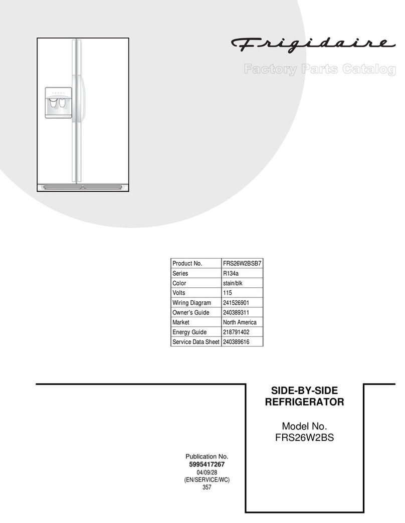 Frigidaire FRS26W2BS Factory parts catalog