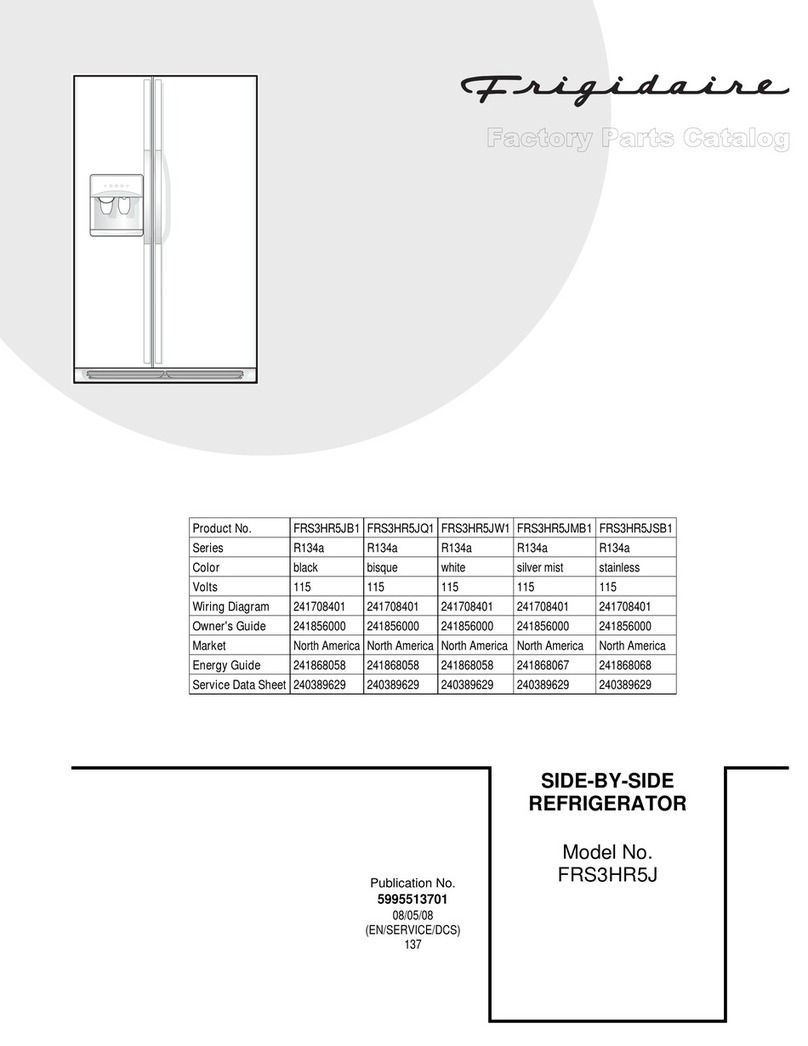 Frigidaire FRS3HR5J parts catalog