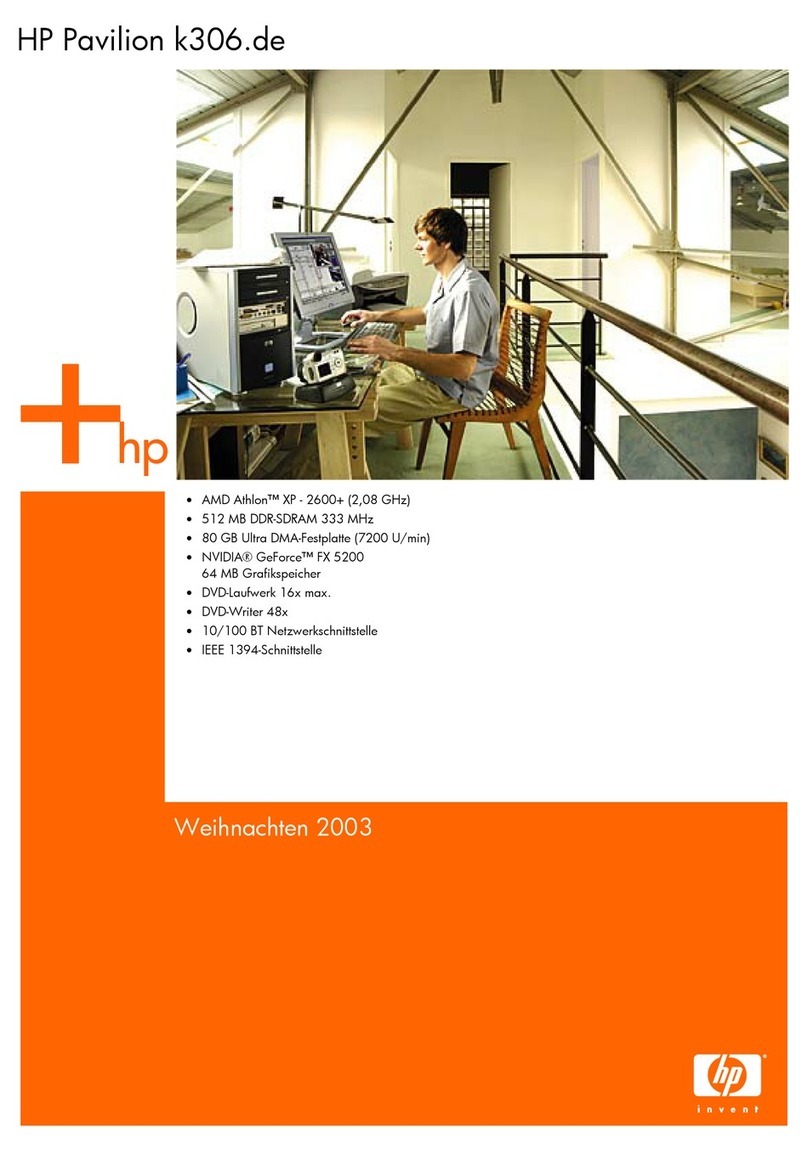 HP Pavilion k300 - Desktop PC Installation instructions