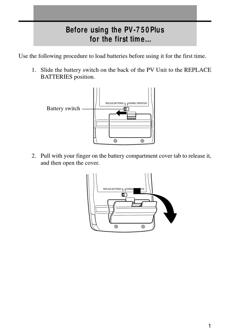 Casio PV-750 Plus Use and care manual