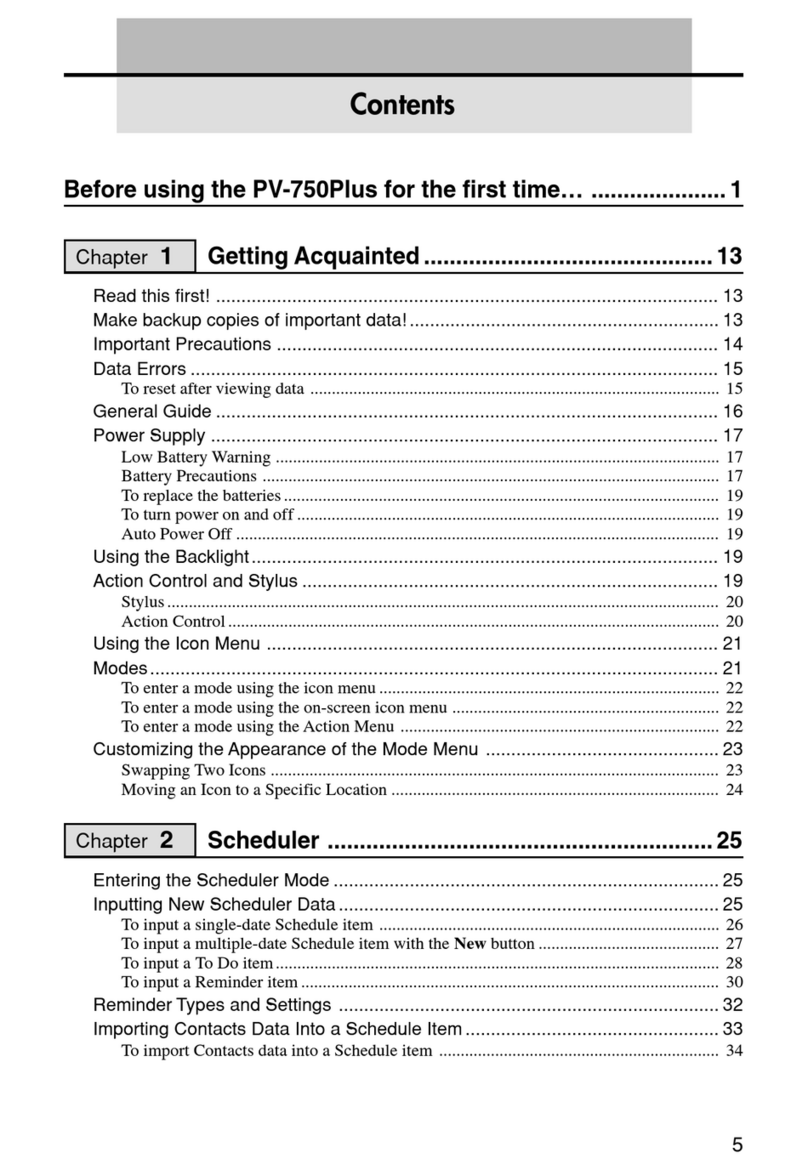 Casio PV-750PLUS User manual