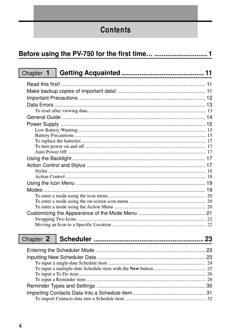 Casio PV-750 Plus User manual