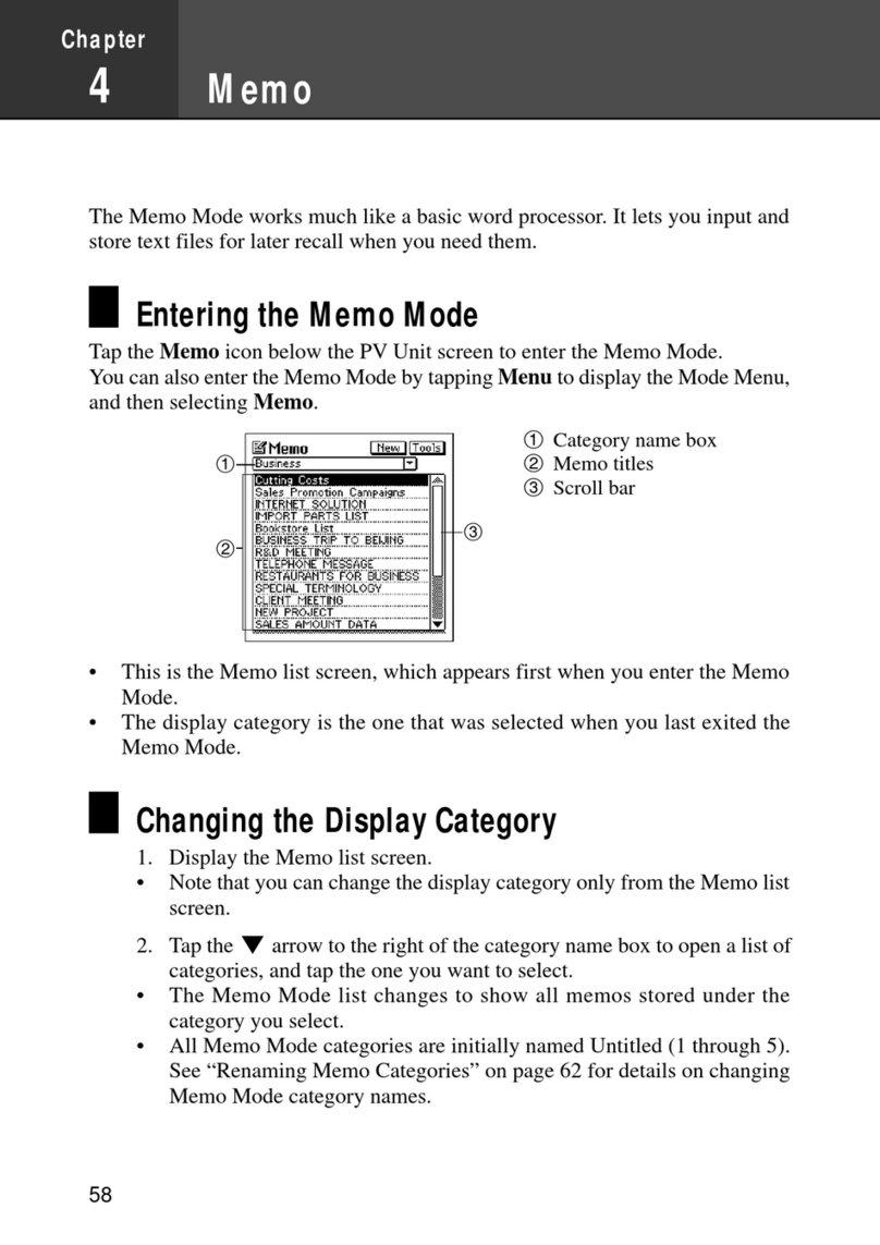 Casio PV-750 Plus Function guide