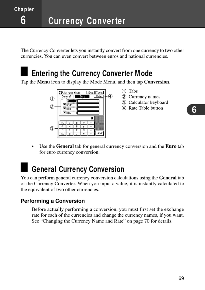 Casio PV-750 Plus Function guide