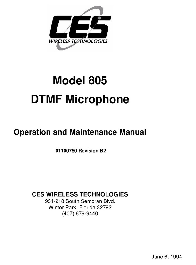 CES 805 DTMF User manual