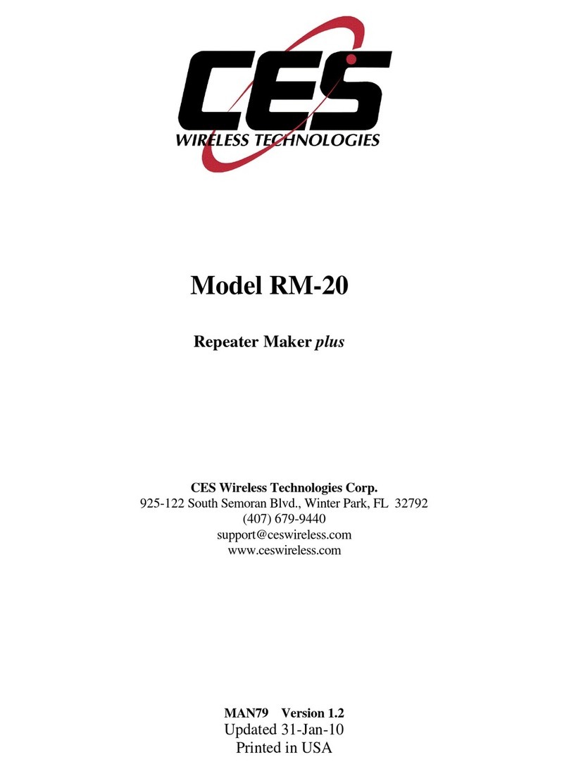 CES RM-20 Installation and operation manual