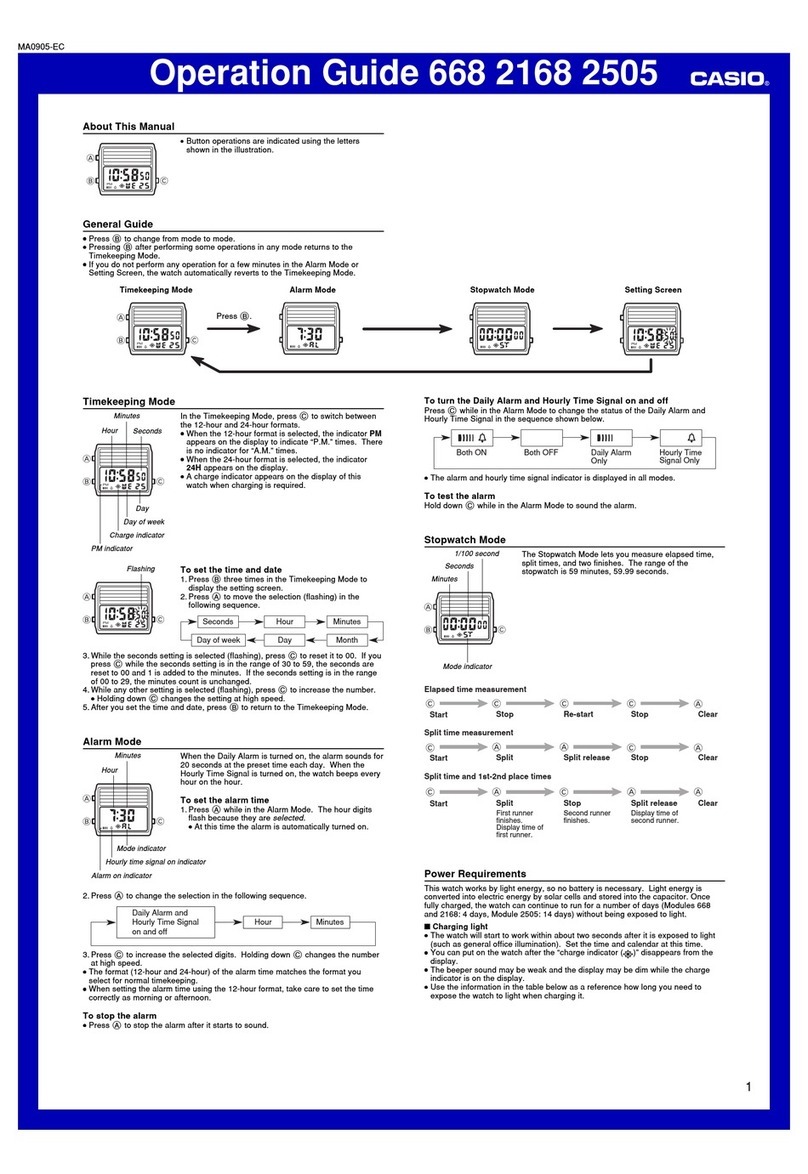 Casio 668 User manual