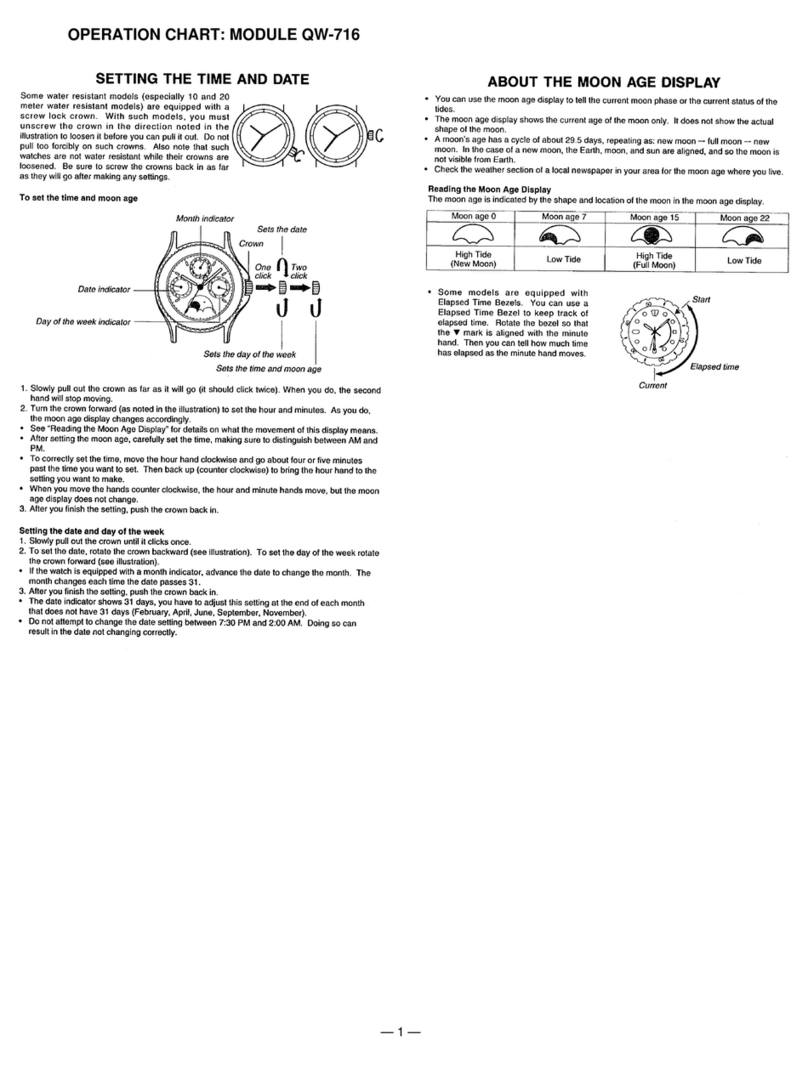 Casio QW-716 User manual