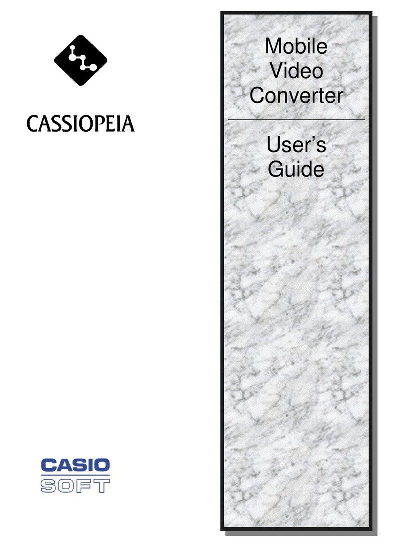 Casio CASSIOPEIA Mobile Video Converter User manual Casio CASSIOPEIA Mobile Video Converter User manual