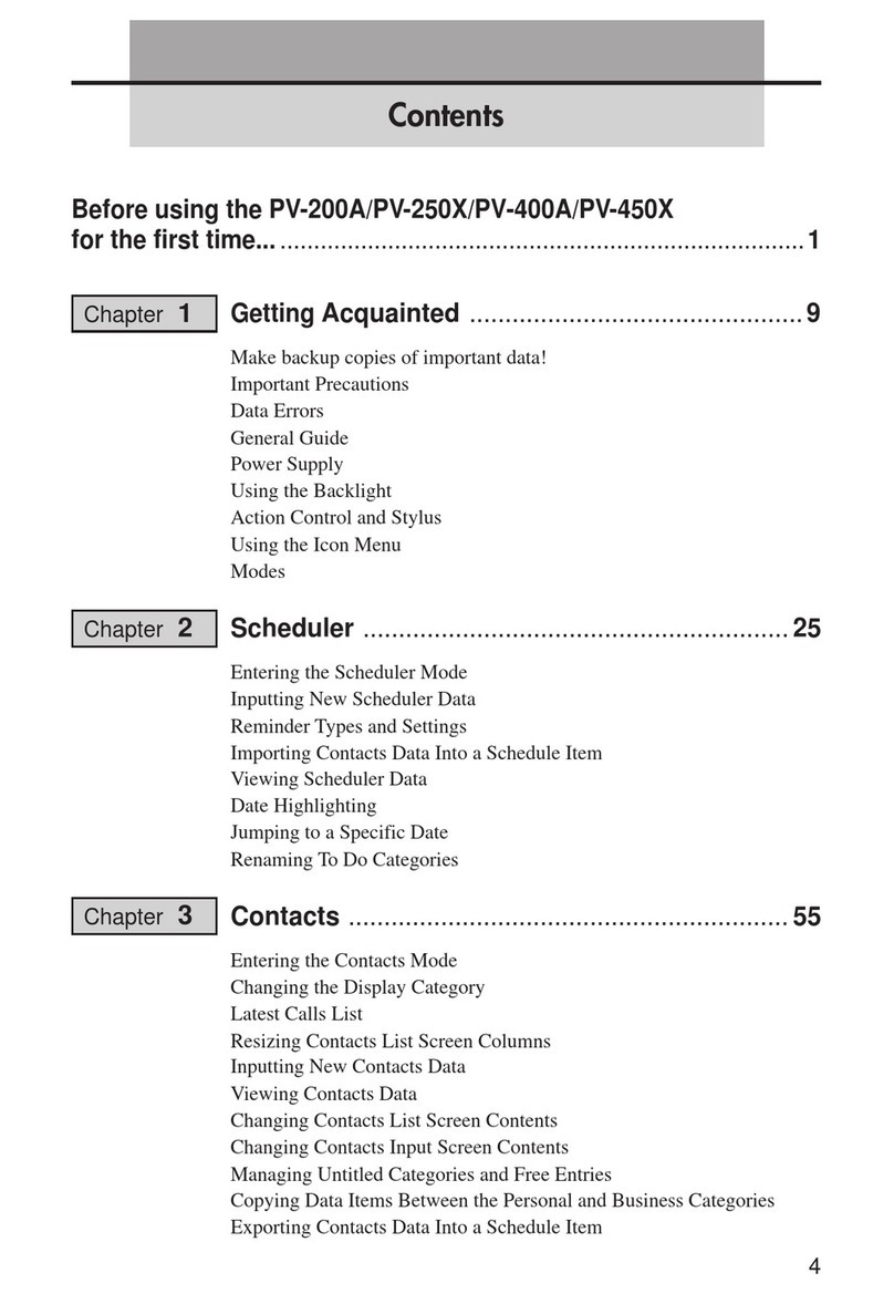 Casio PV-250X User manual
