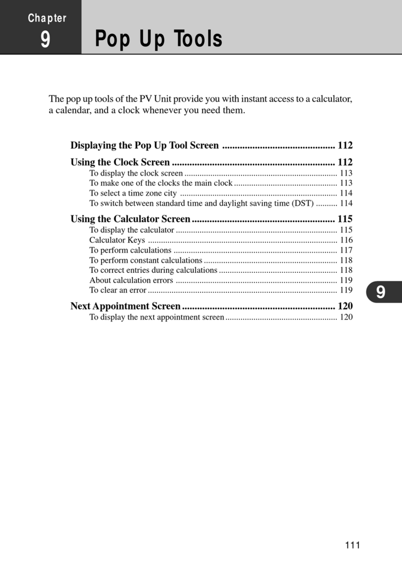 Casio PV-250X User manual