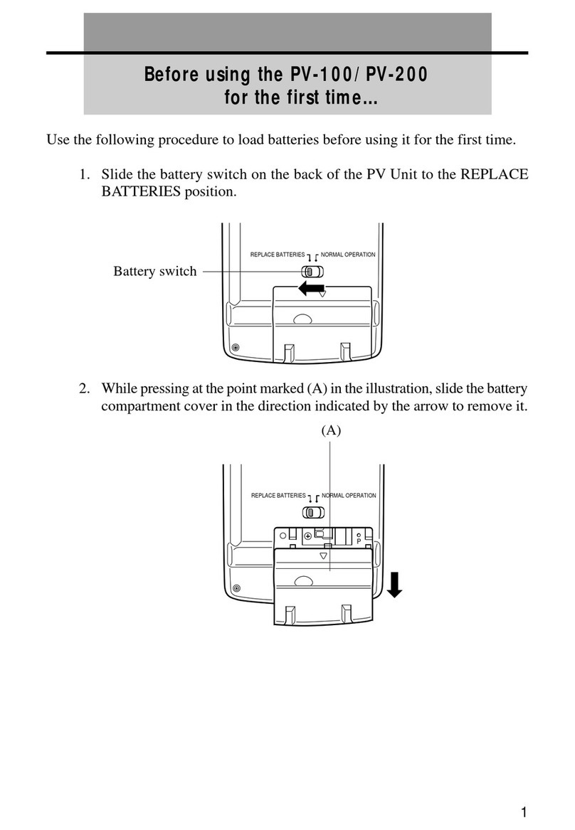 Casio PV-100 User manual