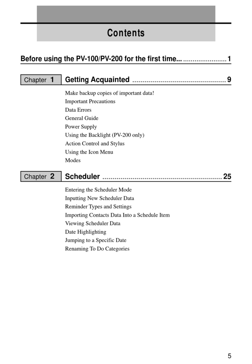 Casio PV-100 user guide