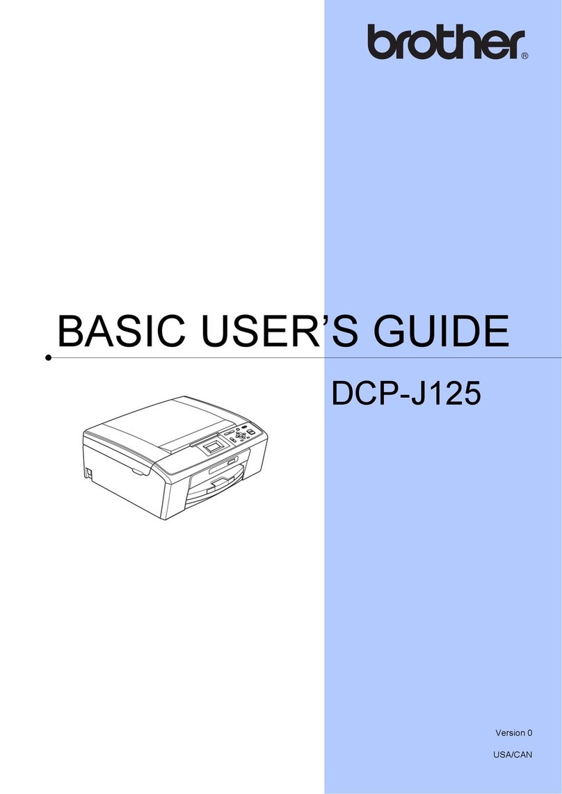 Brother DCP-J125 Operating and maintenance manual