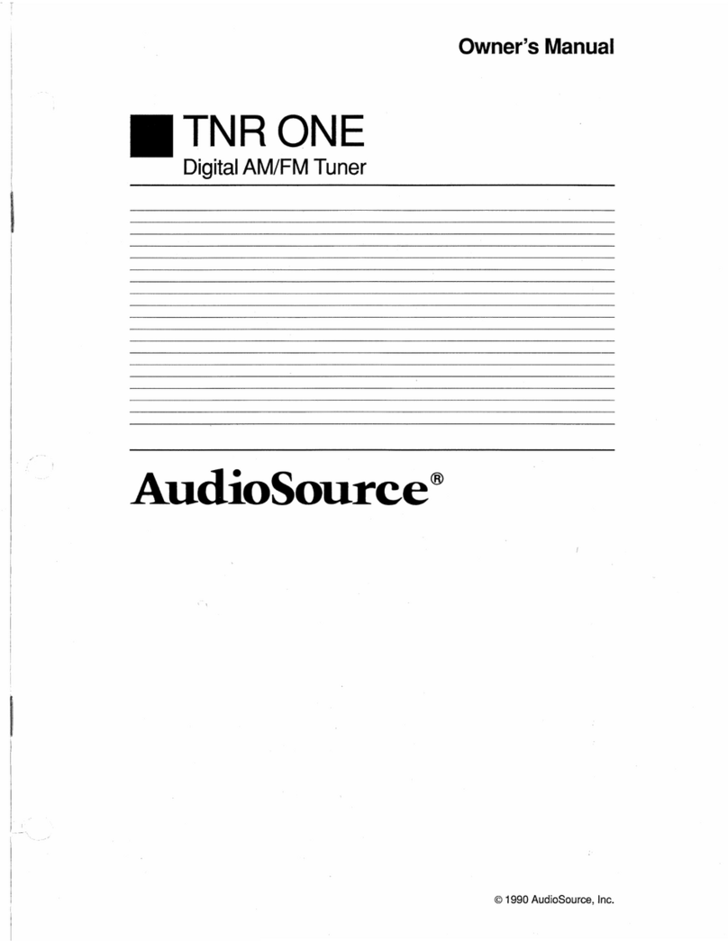 AudioSource TNR One owner's manual