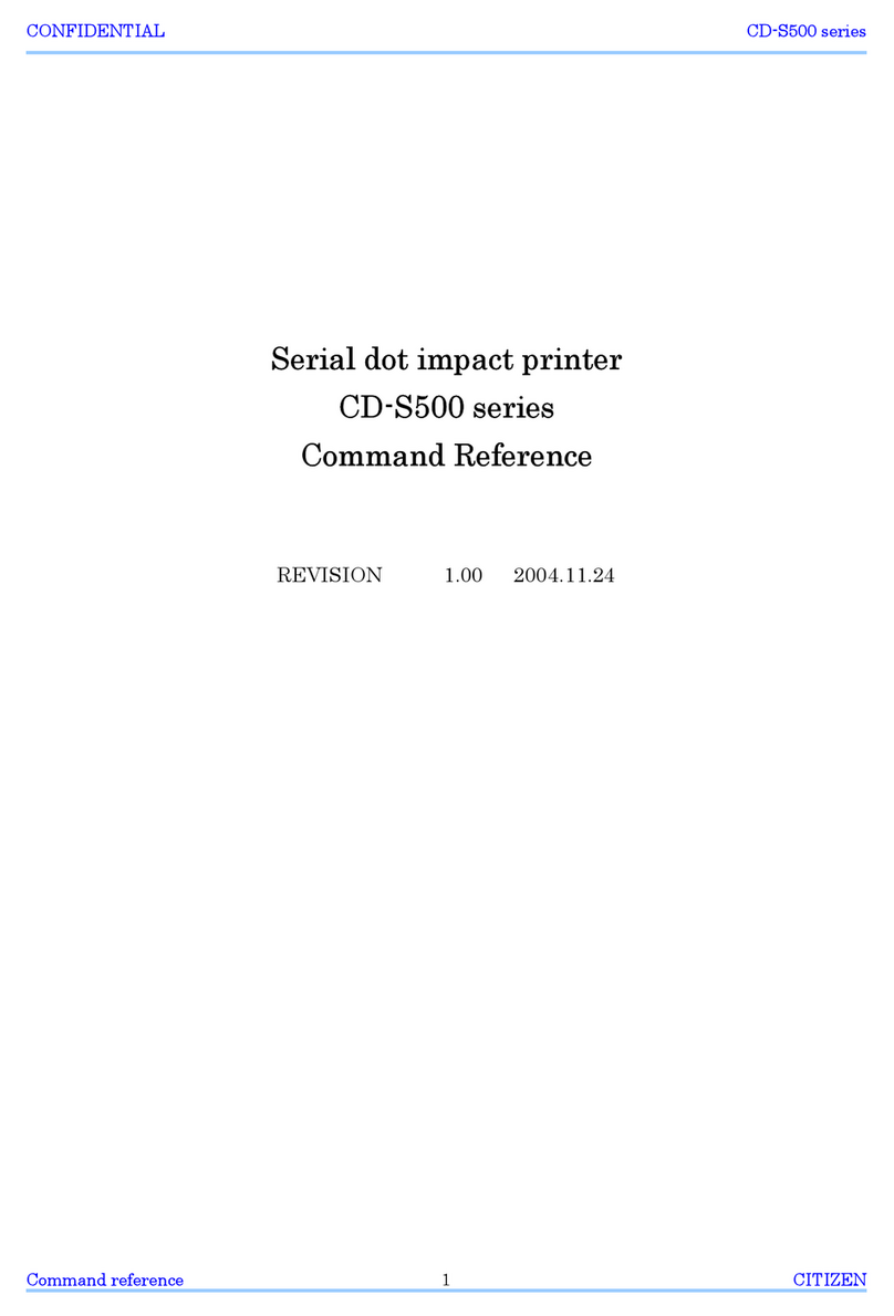 Citizen CD-S500 series Installation manual