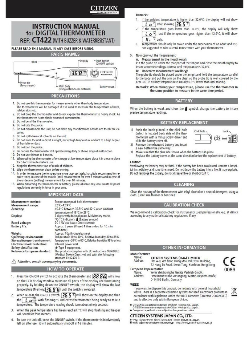 Citizen CT422 User manual
