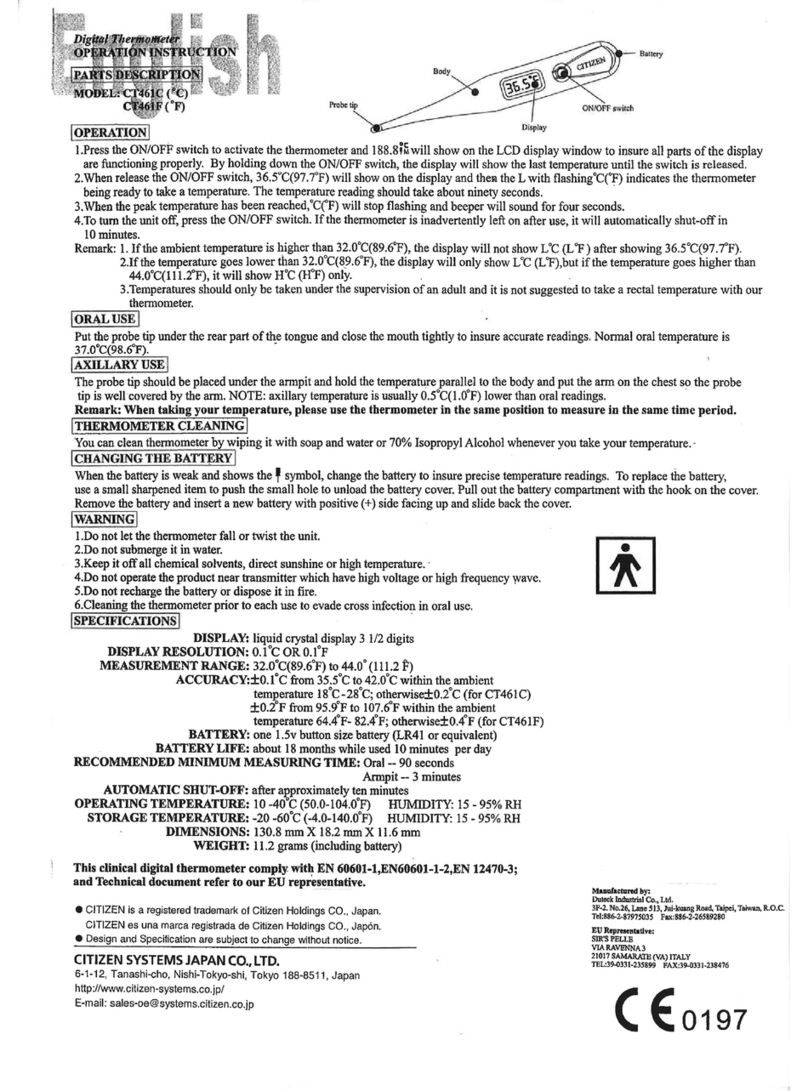 Citizen CT461C User manual