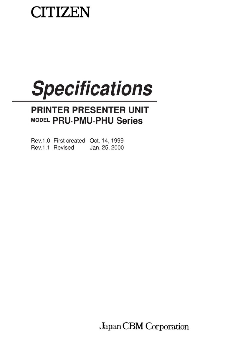 Citizen PHU Series s Specifications