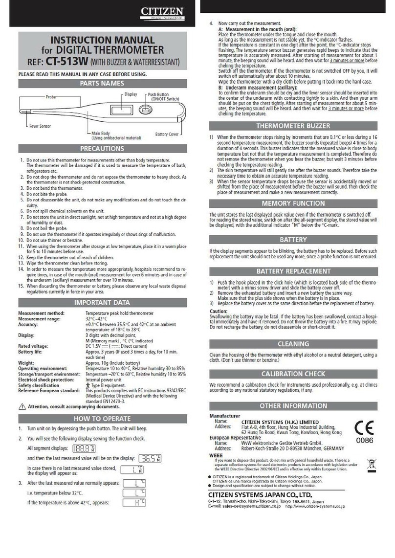 Citizen CT-513W User manual