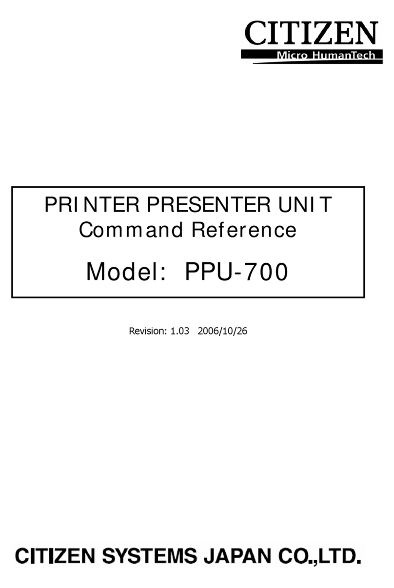 Citizen PPU-700 Command reference guide